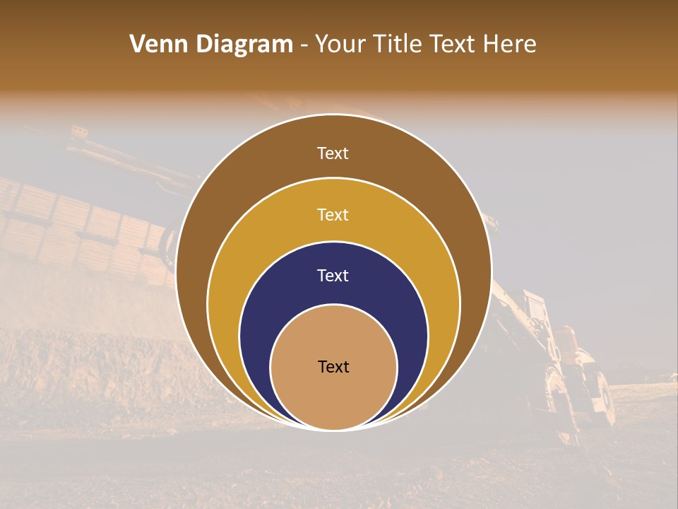 Heavy Drilling Machine On Site Evening Shot PowerPoint Template