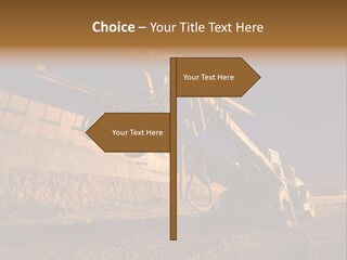 Heavy Drilling Machine On Site Evening Shot PowerPoint Template