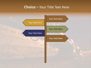 Heavy Drilling Machine On Site Evening Shot PowerPoint Template
