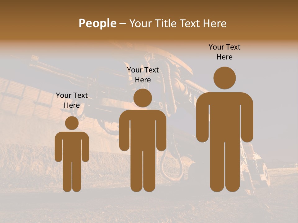 Heavy Drilling Machine On Site Evening Shot PowerPoint Template