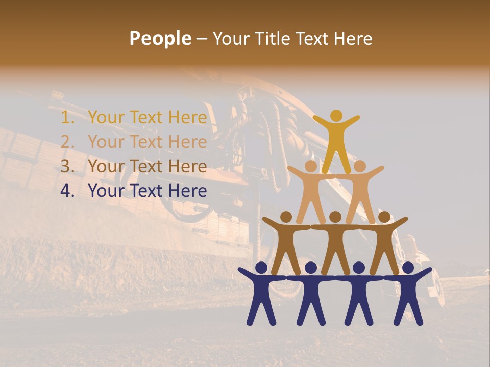 Heavy Drilling Machine On Site Evening Shot PowerPoint Template