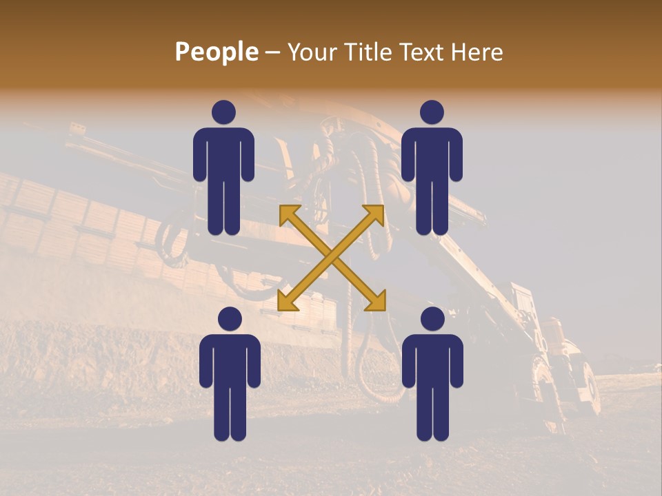 Heavy Drilling Machine On Site Evening Shot PowerPoint Template