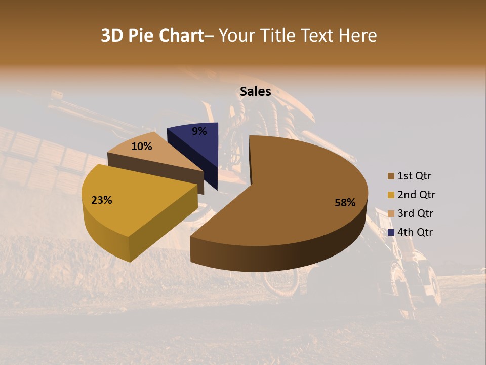Heavy Drilling Machine On Site Evening Shot PowerPoint Template