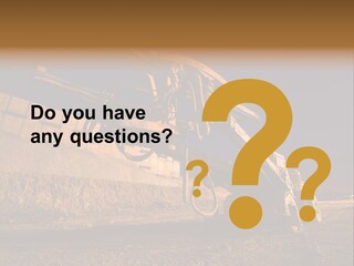 Heavy Drilling Machine On Site Evening Shot PowerPoint Template