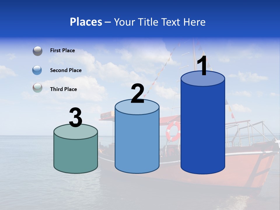 Boat In Caribbean PowerPoint Template