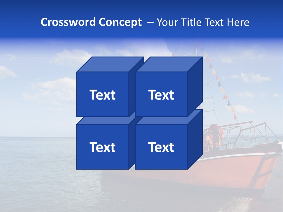 Boat In Caribbean PowerPoint Template