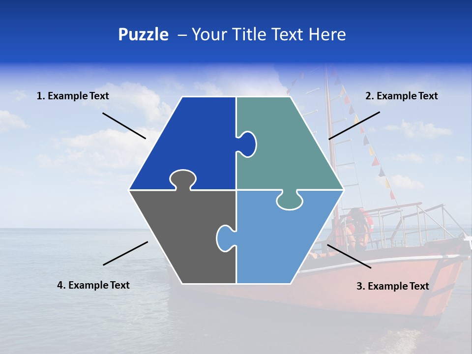 Boat In Caribbean PowerPoint Template