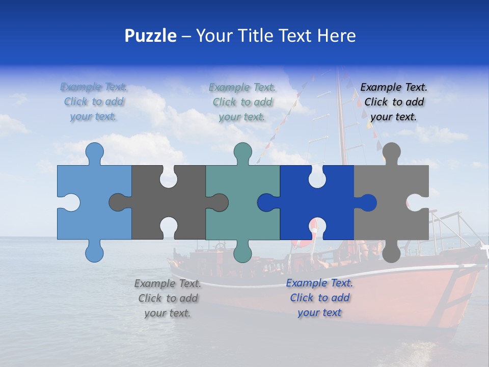 Boat In Caribbean PowerPoint Template