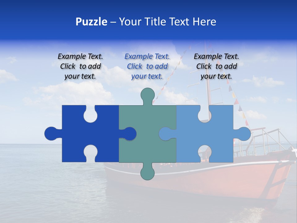 Boat In Caribbean PowerPoint Template