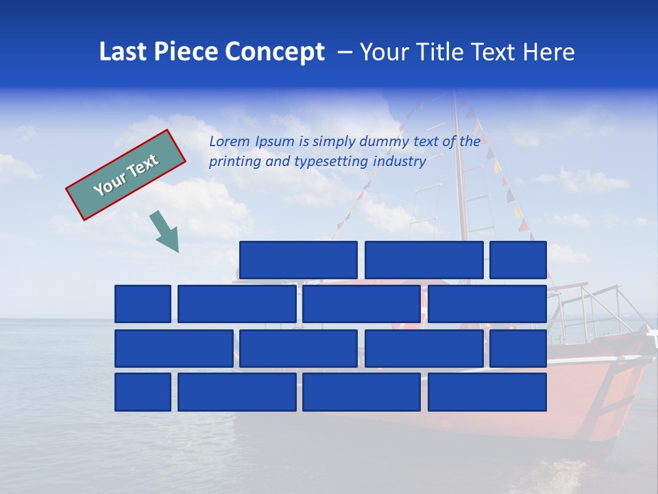 Boat In Caribbean PowerPoint Template