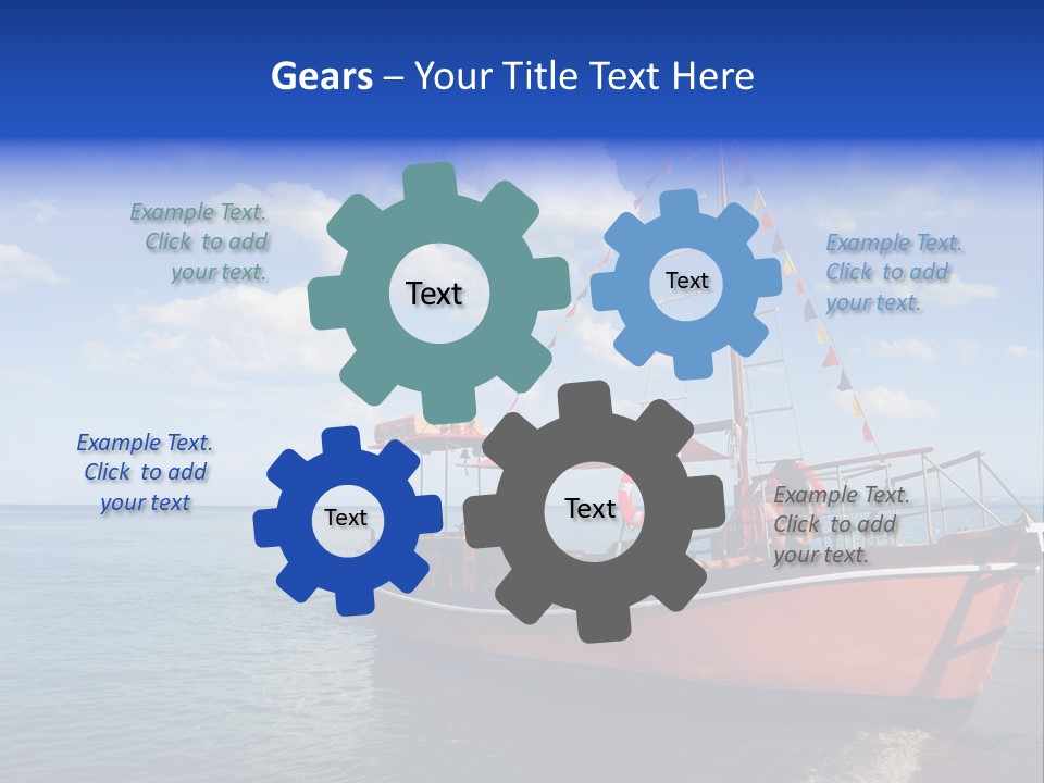Boat In Caribbean PowerPoint Template