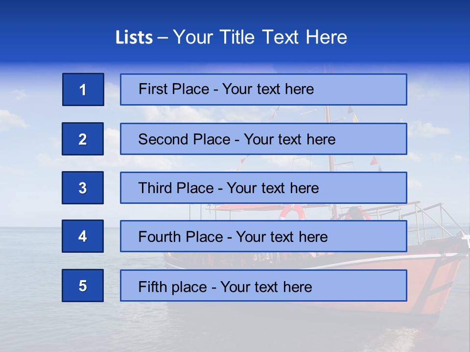 Boat In Caribbean PowerPoint Template