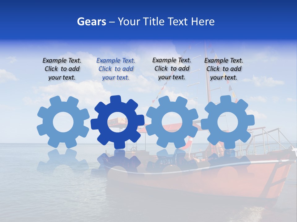 Boat In Caribbean PowerPoint Template