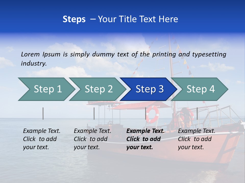 Boat In Caribbean PowerPoint Template