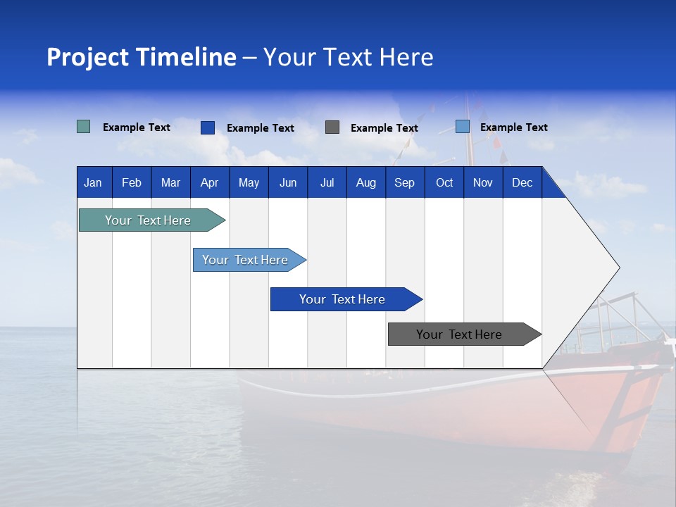 Boat In Caribbean PowerPoint Template