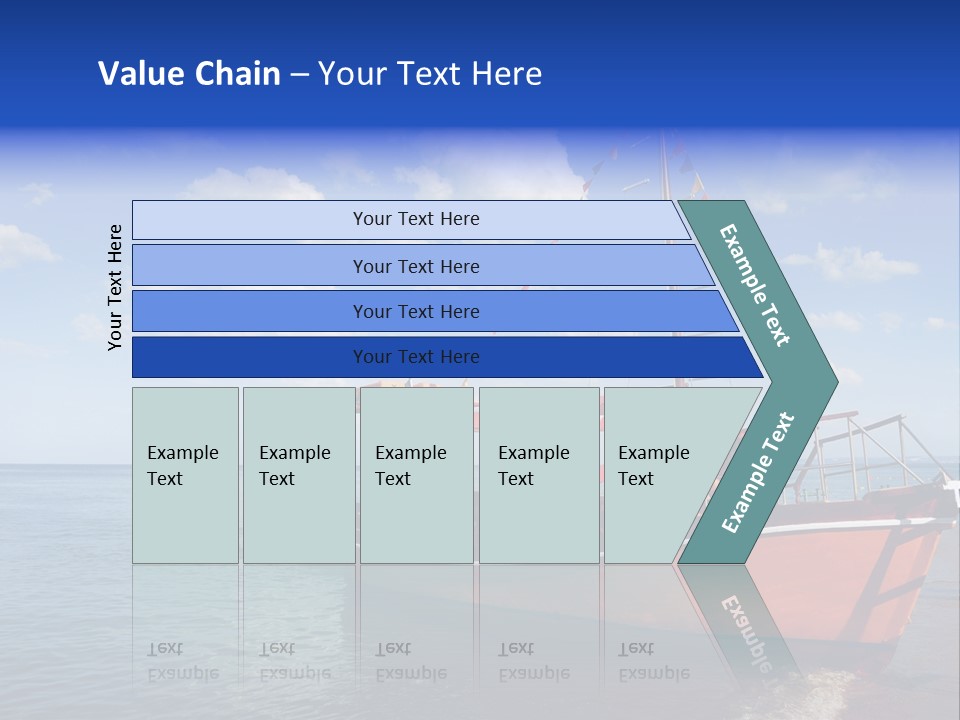 Boat In Caribbean PowerPoint Template