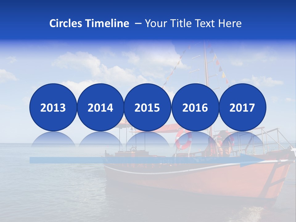 Boat In Caribbean PowerPoint Template