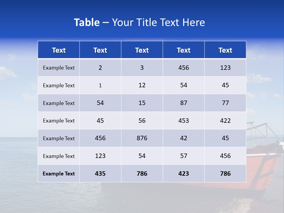 Boat In Caribbean PowerPoint Template