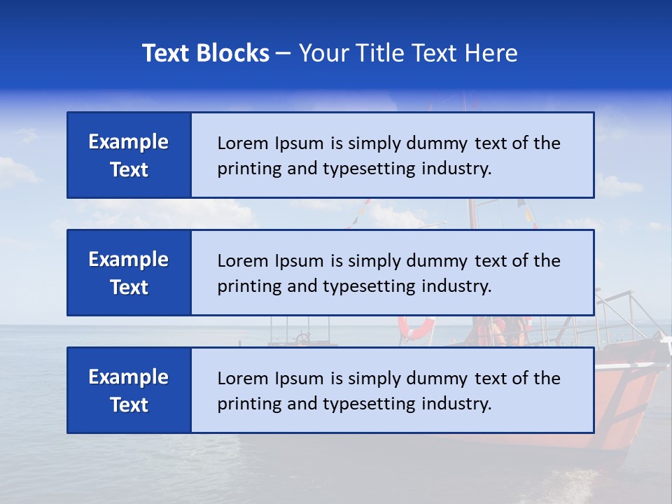 Boat In Caribbean PowerPoint Template