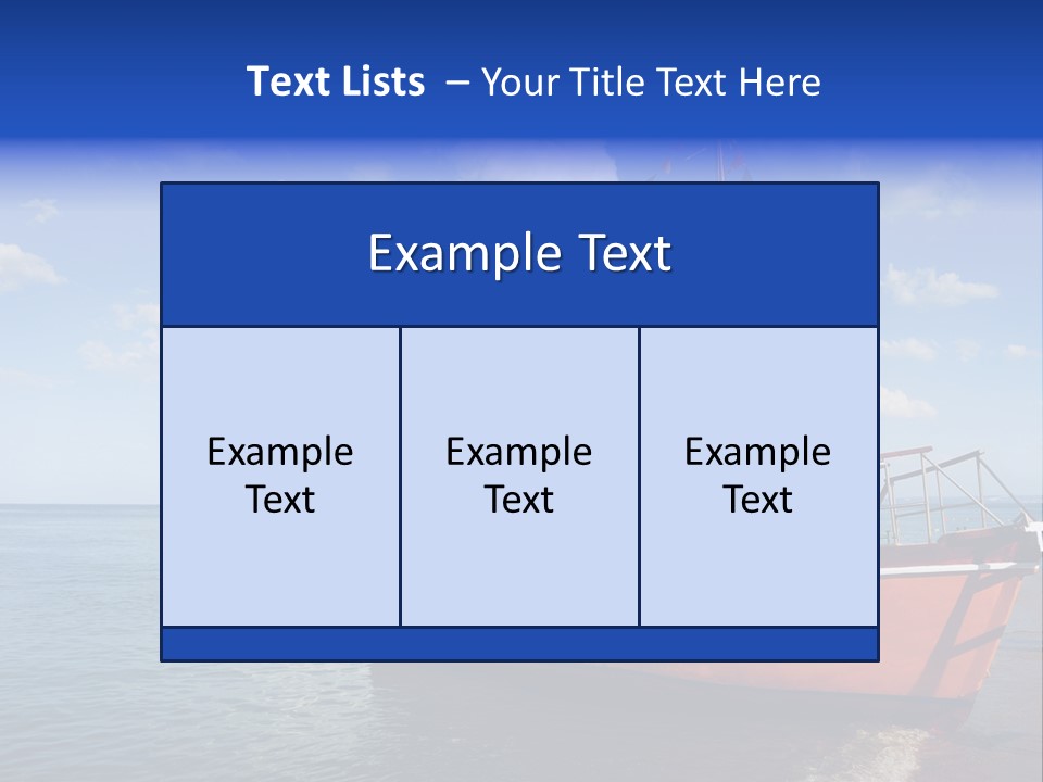 Boat In Caribbean PowerPoint Template