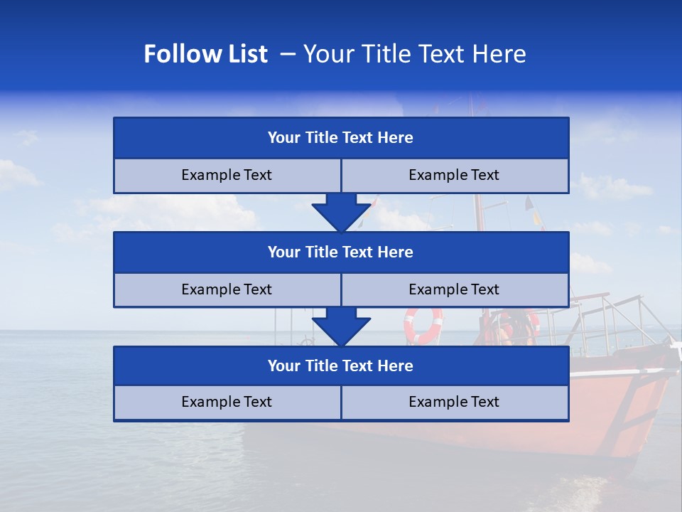 Boat In Caribbean PowerPoint Template