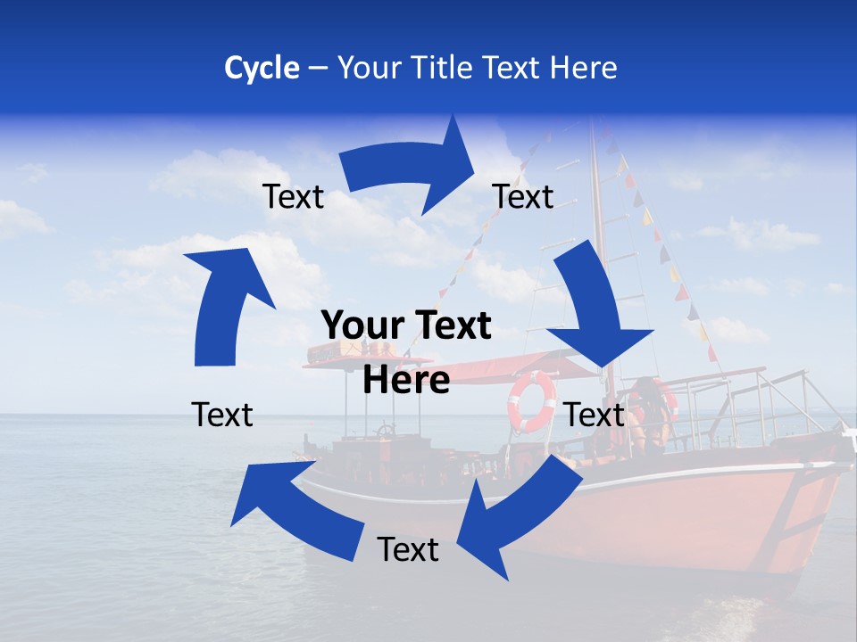 Boat In Caribbean PowerPoint Template