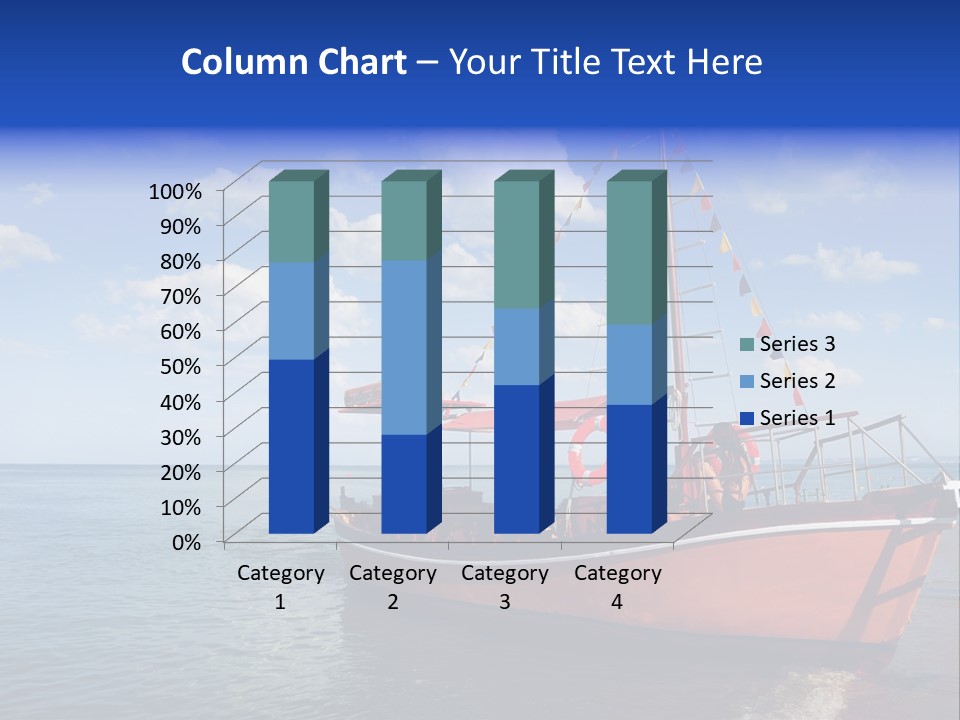 Boat In Caribbean PowerPoint Template