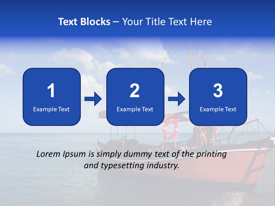 Boat In Caribbean PowerPoint Template