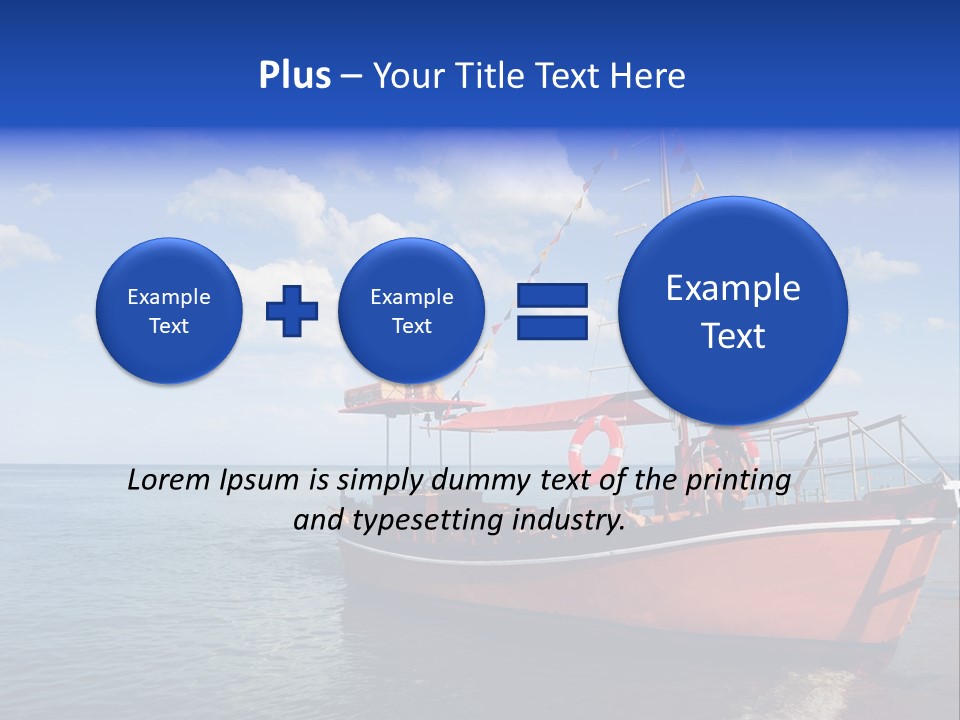 Boat In Caribbean PowerPoint Template