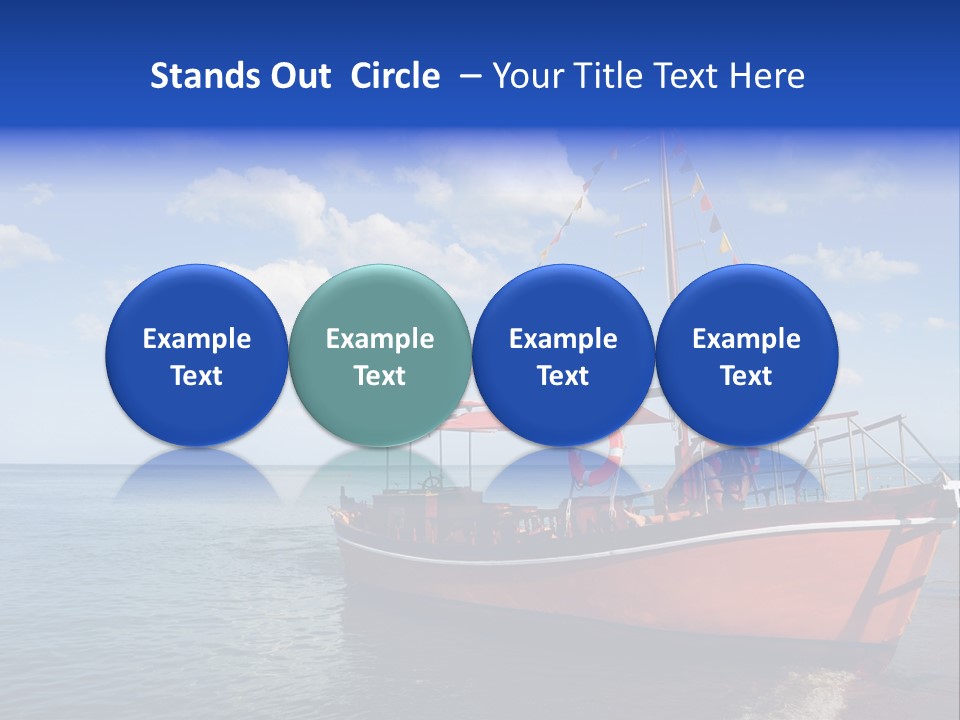 Boat In Caribbean PowerPoint Template