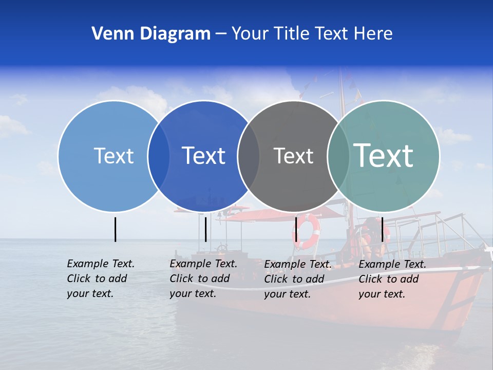 Boat In Caribbean PowerPoint Template