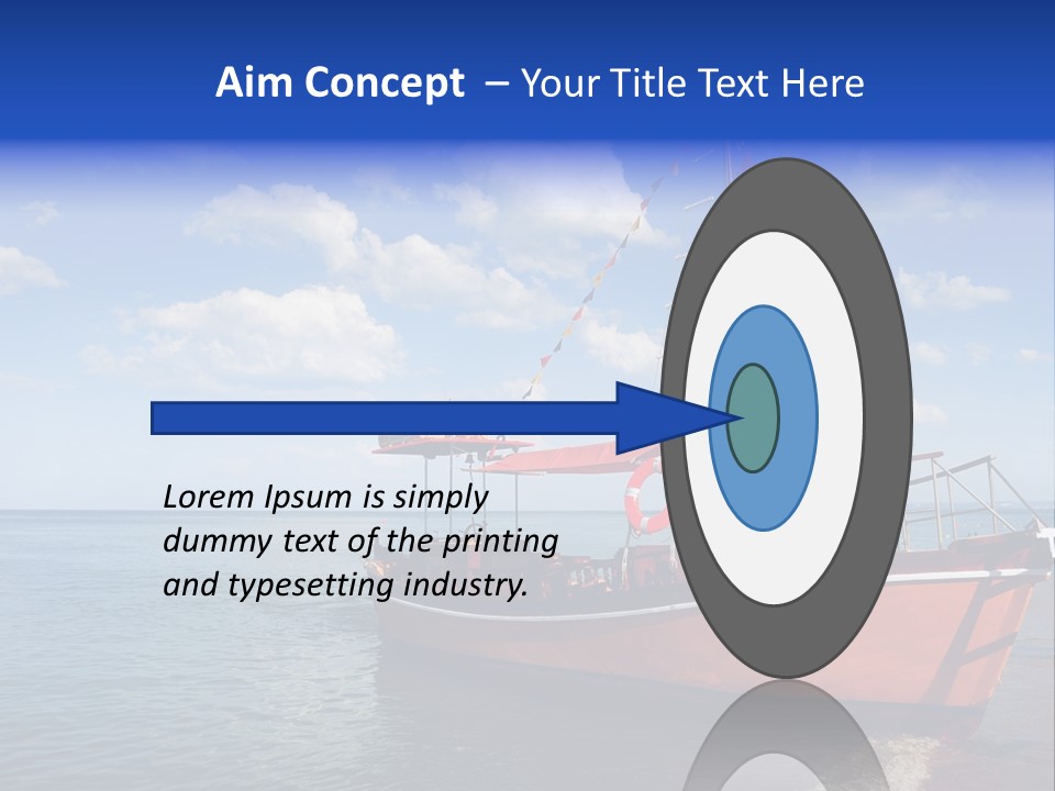 Boat In Caribbean PowerPoint Template