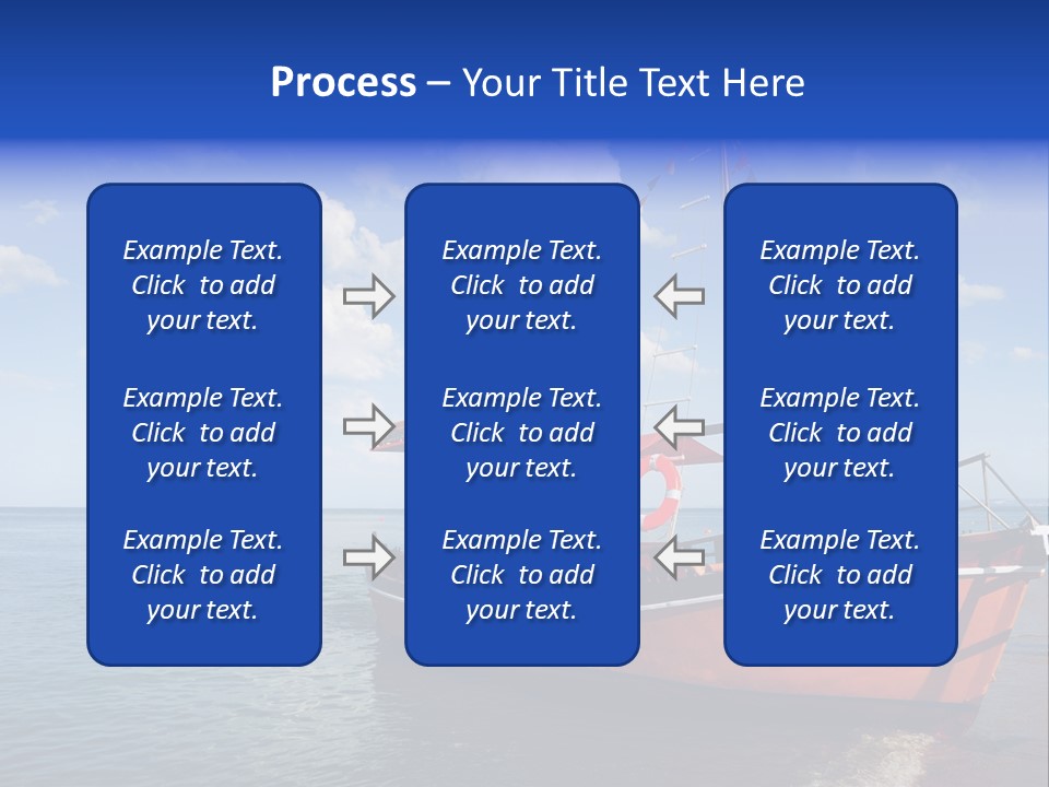 Boat In Caribbean PowerPoint Template