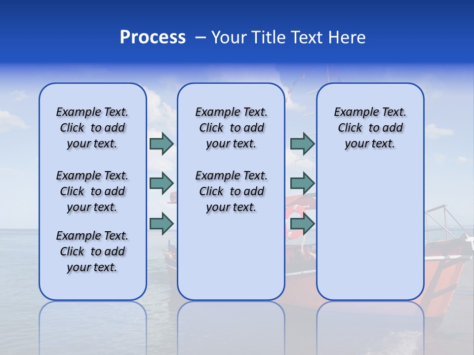 Boat In Caribbean PowerPoint Template