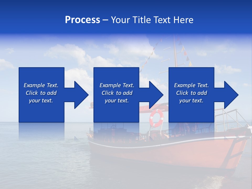 Boat In Caribbean PowerPoint Template
