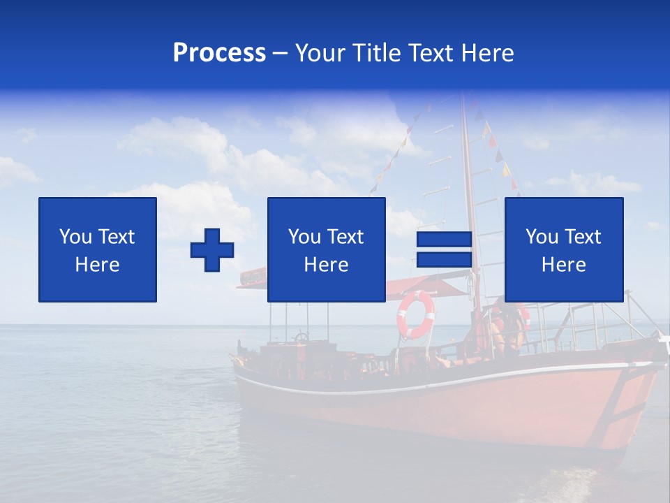 Boat In Caribbean PowerPoint Template