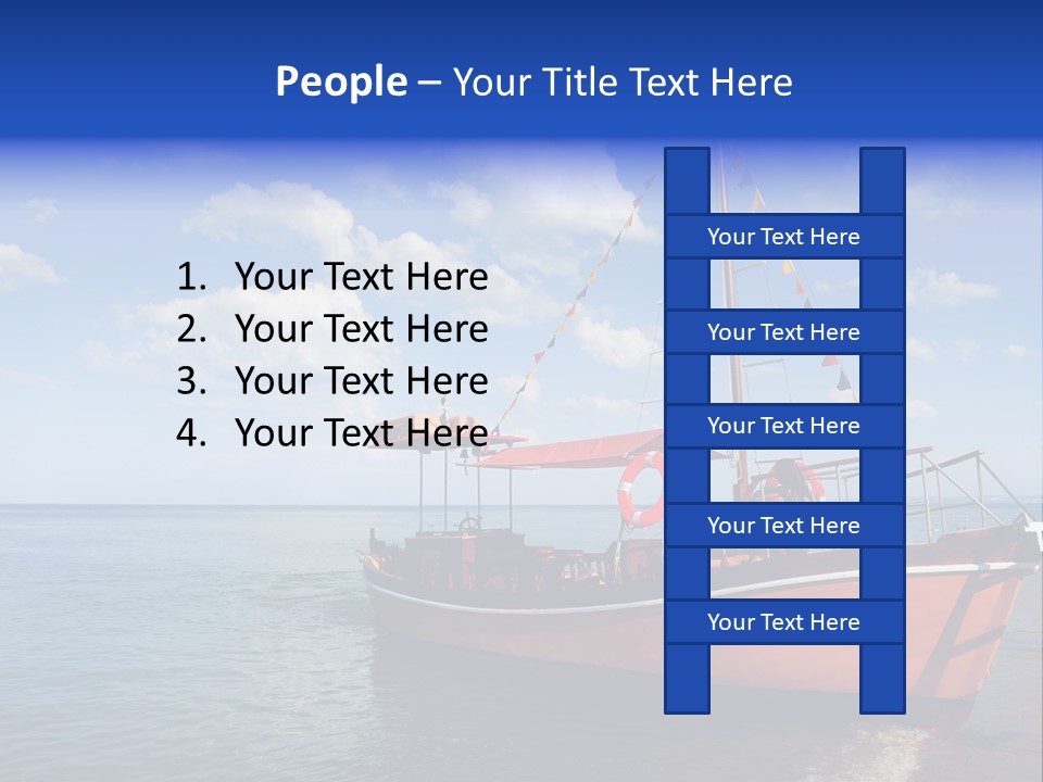 Boat In Caribbean PowerPoint Template