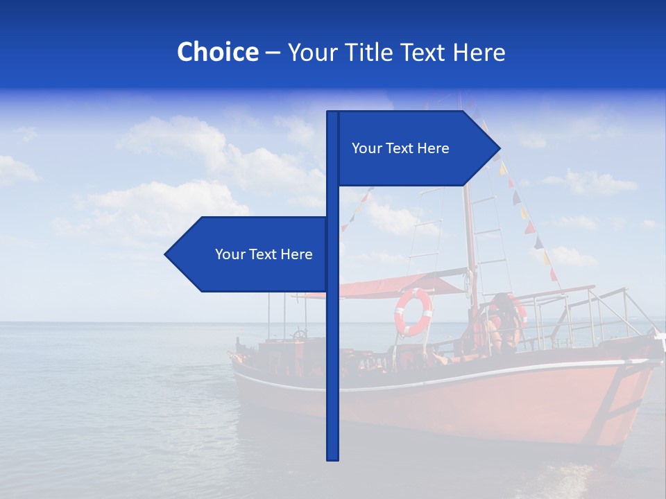 Boat In Caribbean PowerPoint Template