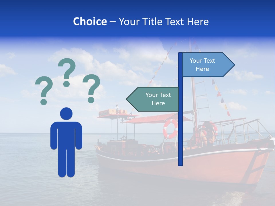 Boat In Caribbean PowerPoint Template
