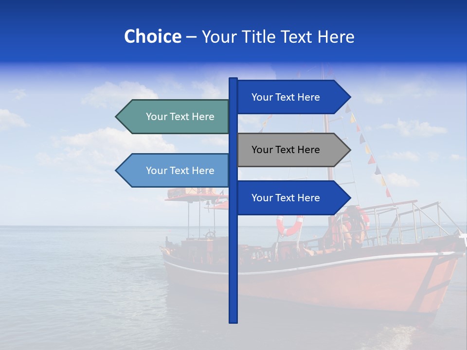 Boat In Caribbean PowerPoint Template