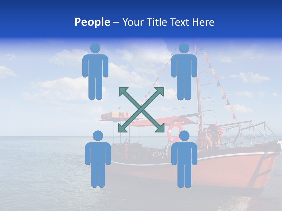 Boat In Caribbean PowerPoint Template