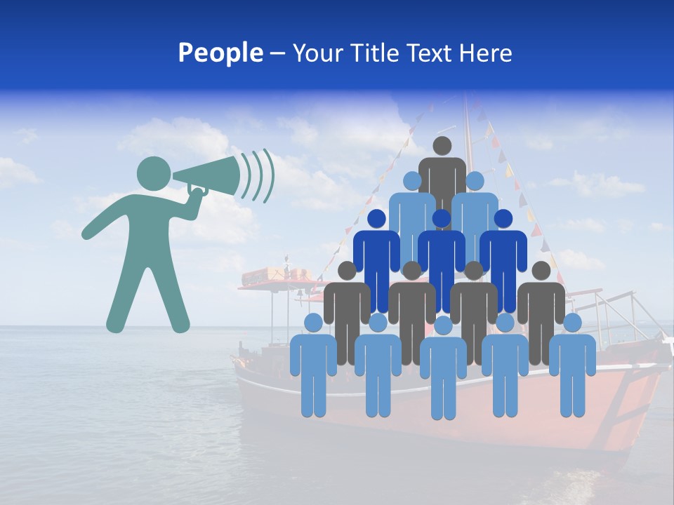 Boat In Caribbean PowerPoint Template