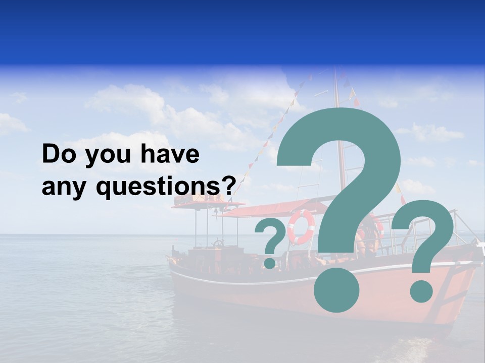 Boat In Caribbean PowerPoint Template