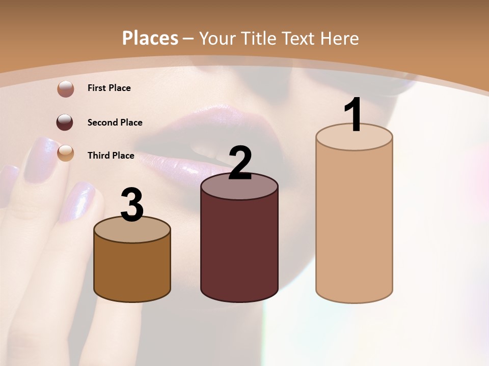 Glamour Portrait Of Beautiful Young Woman In Big Violet Fashion Sunglasses PowerPoint Template