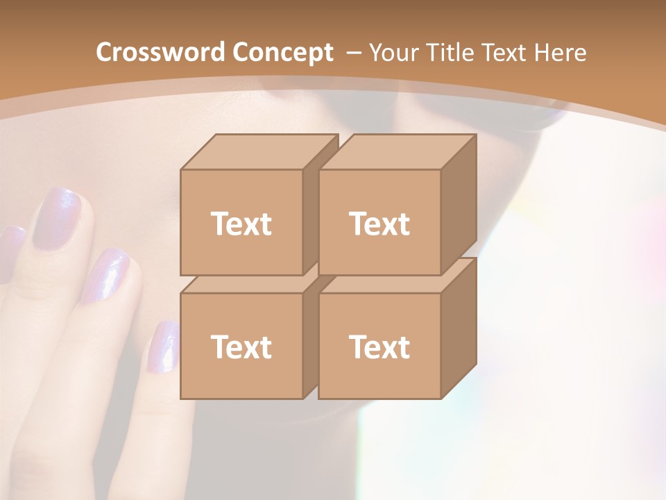 Glamour Portrait Of Beautiful Young Woman In Big Violet Fashion Sunglasses PowerPoint Template