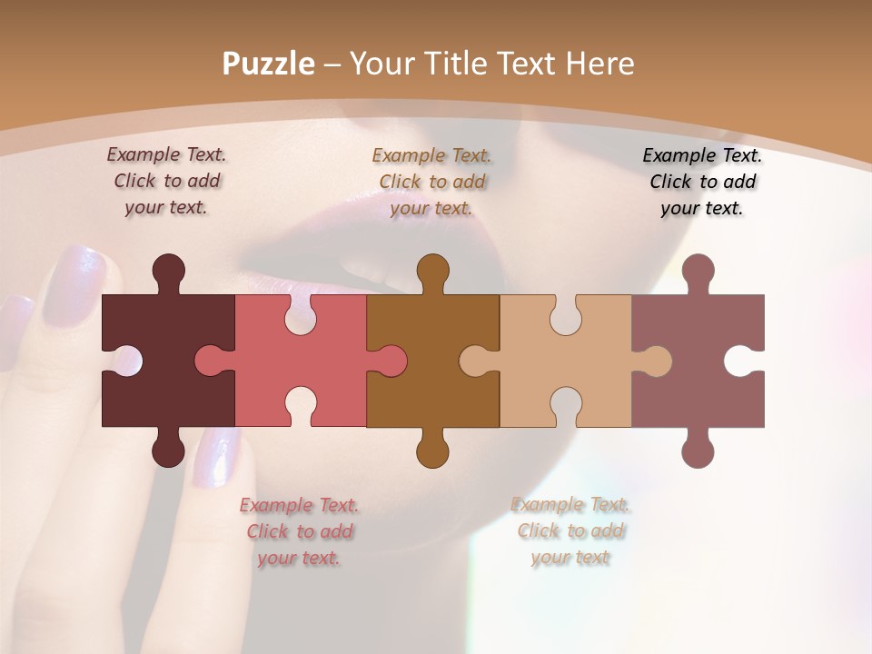 Glamour Portrait Of Beautiful Young Woman In Big Violet Fashion Sunglasses PowerPoint Template