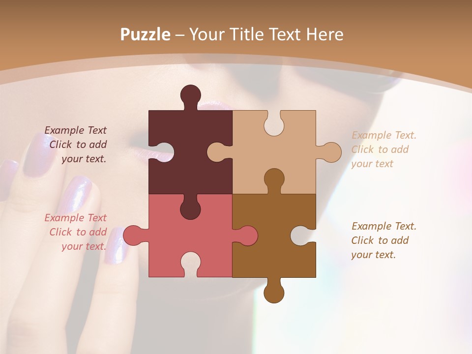 Glamour Portrait Of Beautiful Young Woman In Big Violet Fashion Sunglasses PowerPoint Template