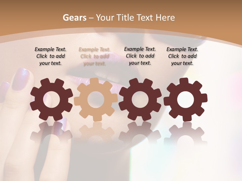 Glamour Portrait Of Beautiful Young Woman In Big Violet Fashion Sunglasses PowerPoint Template