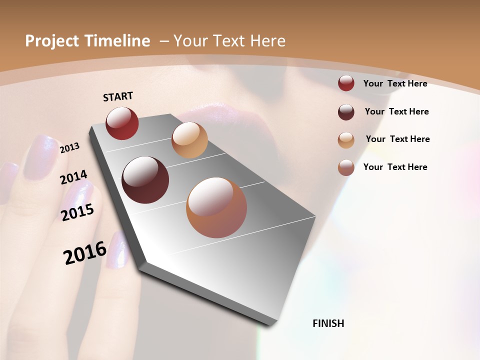 Glamour Portrait Of Beautiful Young Woman In Big Violet Fashion Sunglasses PowerPoint Template