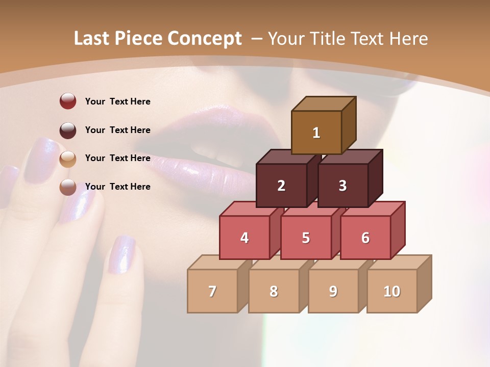 Glamour Portrait Of Beautiful Young Woman In Big Violet Fashion Sunglasses PowerPoint Template